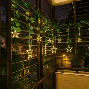 Leaf Moon & Star Fairy Light – Dreamy Room Decoration Light