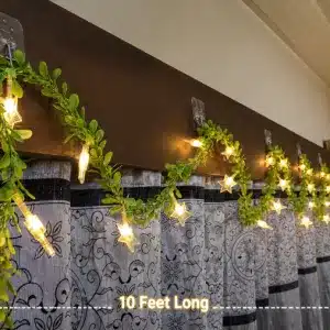 10 Feet Green Leaf Star LED String Light